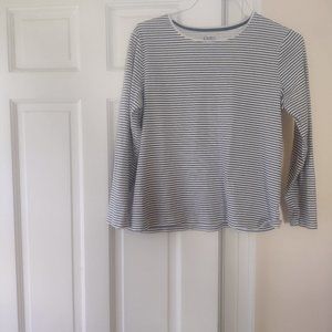 Nautical stripe Croft and Barrow classic tee women's size large